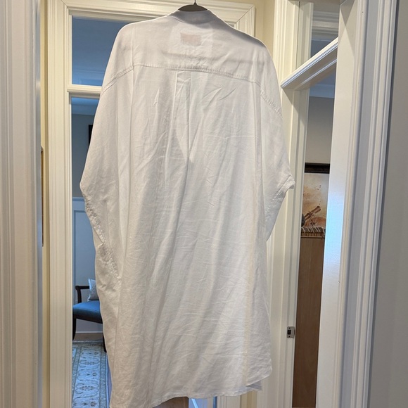 Myrah Penaloza White linen Button-Up Shirt dress - Picture 8 of 10